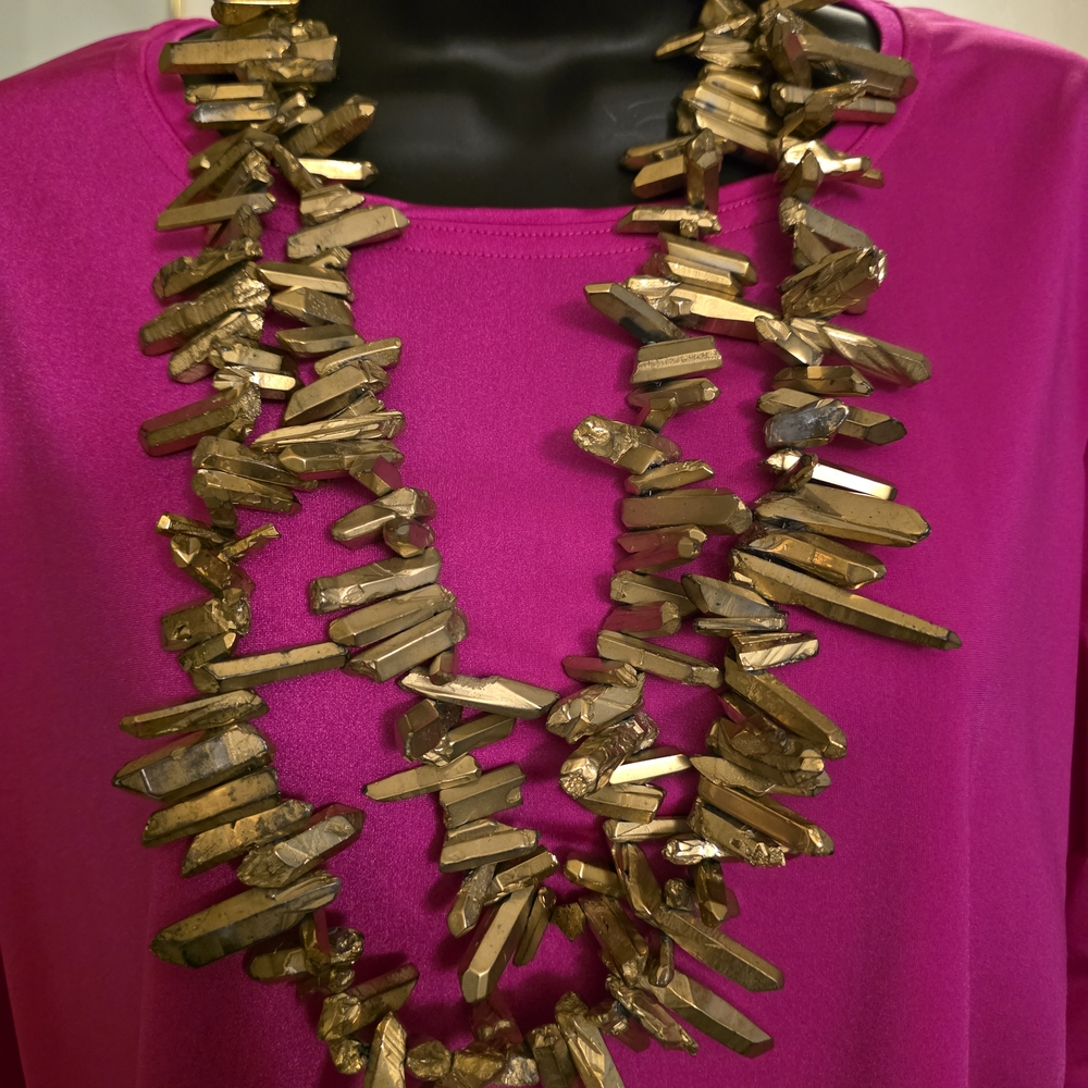 Sassy Jones Vintage Gold Multi-strand Necklace